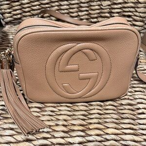 Gucci Beige Leather Crossbody Bag